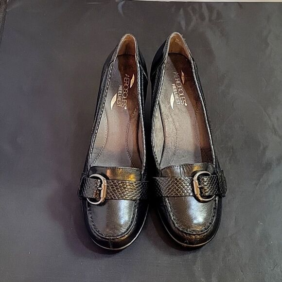 AEROSOLES HEELREST ROUND TOE BUCKLE CLOSURE DETAILS SLIP-ON WOMEN"S SHOE - Picture 2 of 16